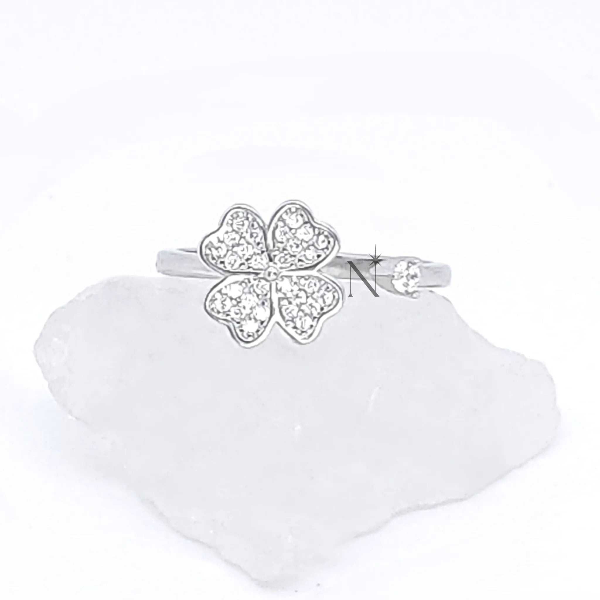 Bague Trèfle S925🍀| Bague Fidget en argent véritable Luminora