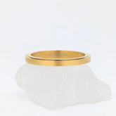 Essence anxiety ring in goud, dunne en elegante strakke uitvoering – Luminora