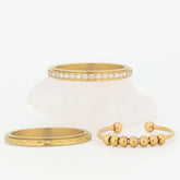 Mindful Bundel fidget ring set in goud op steen voor rust en focus