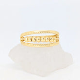 Pendulum anxiety ring in goudkleurig design met verstelbare maat – stijlvol en rustgevend