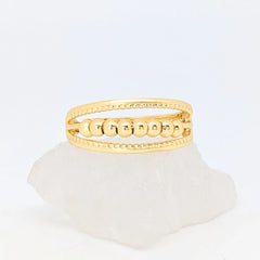 Pendulum anxiety ring in goudkleurig design met verstelbare maat – stijlvol en rustgevend