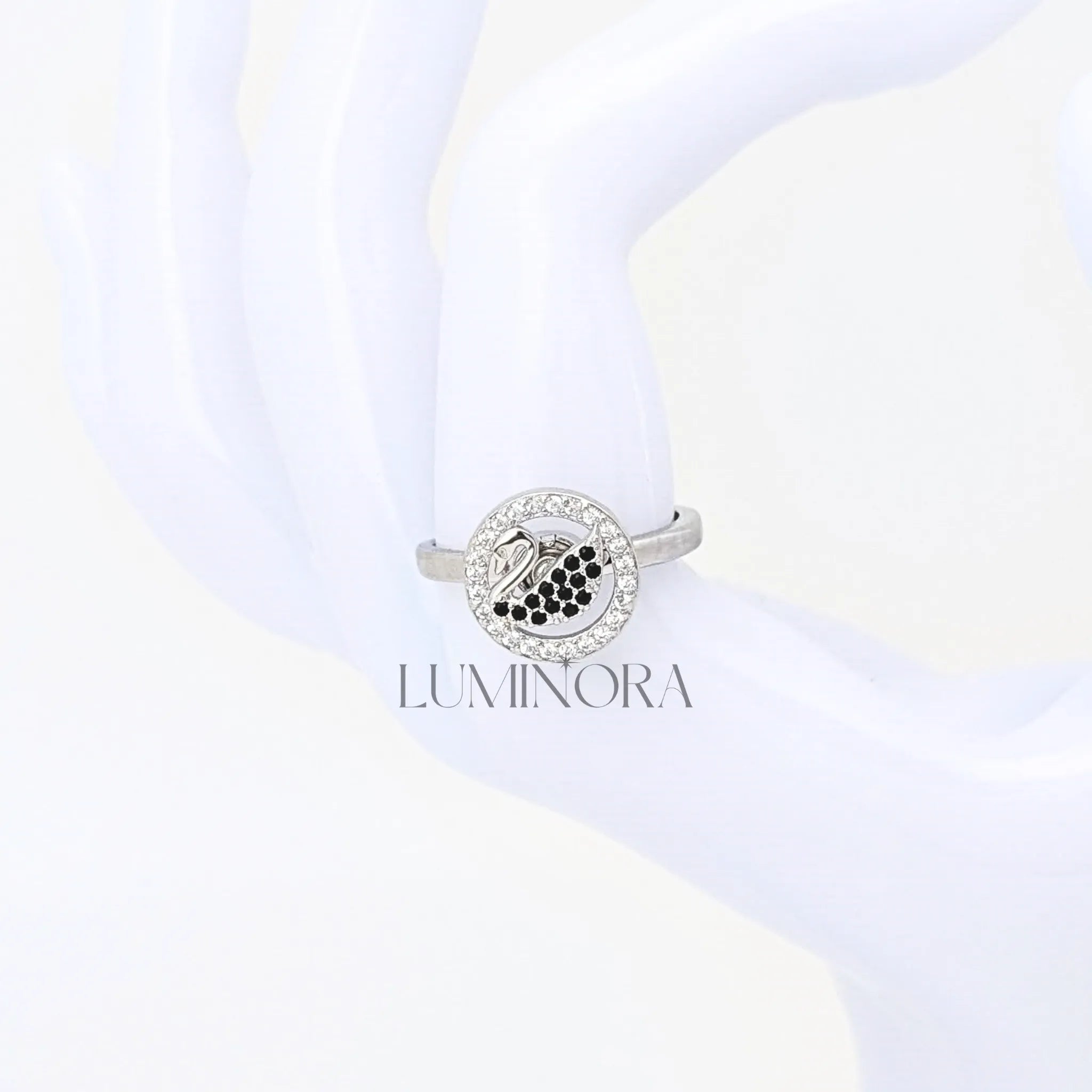 S925 Swan Ring