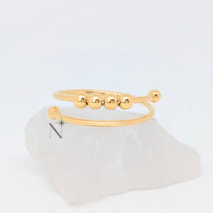 S925 Wave Bead Ring