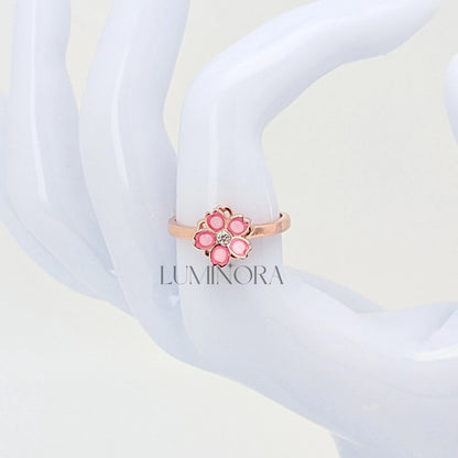 S925 CHERRY BLOSSOM RING