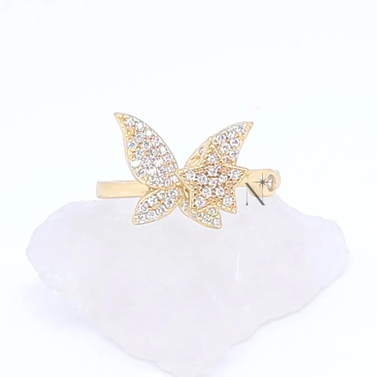 S925 BUTTERFLY RING