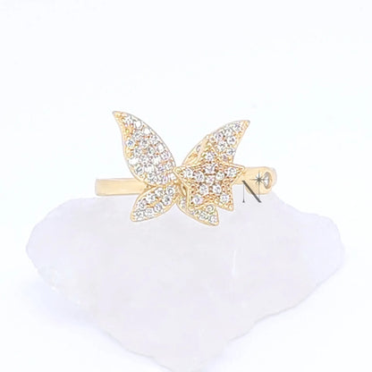 S925 BUTTERFLY RING