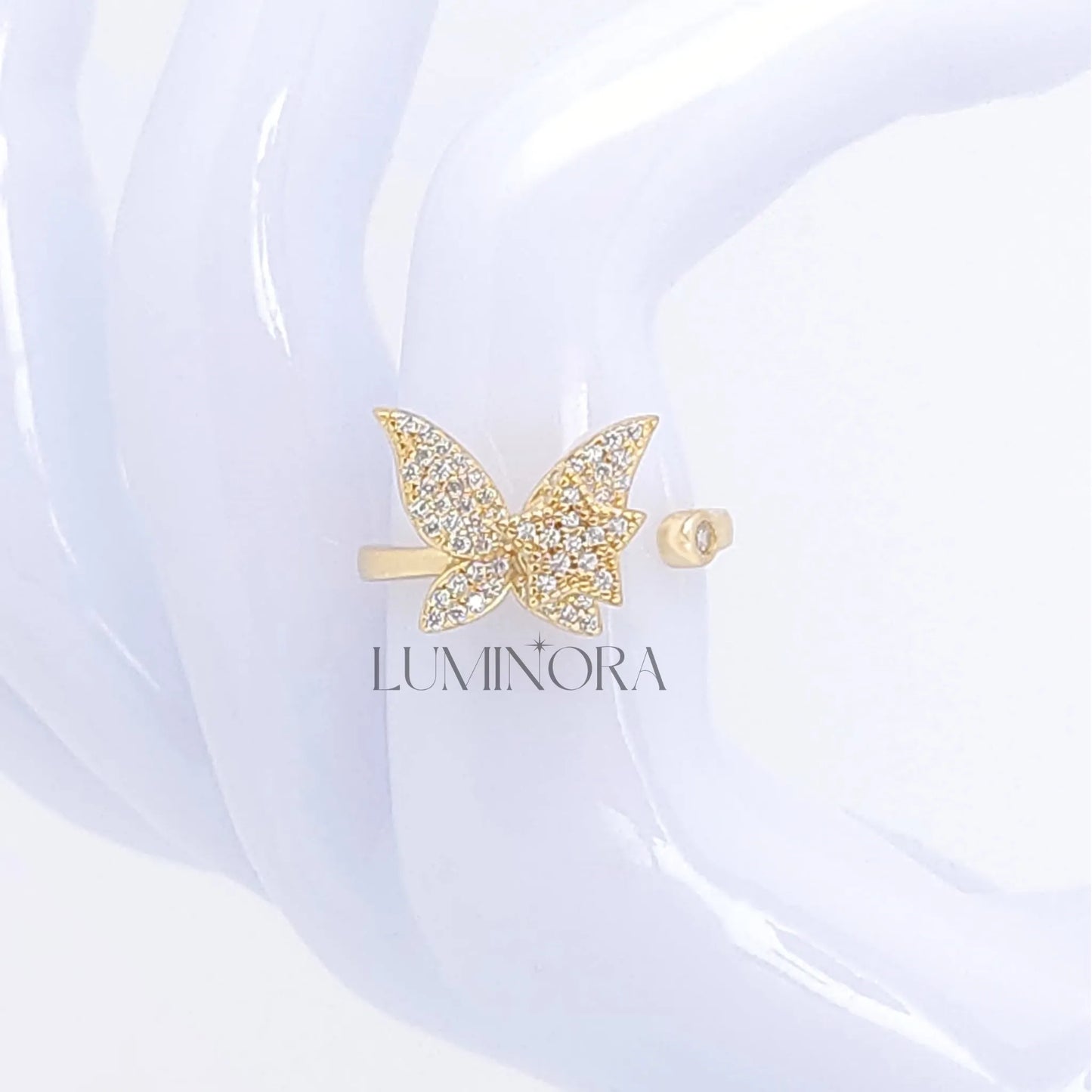 S925 BUTTERFLY RING