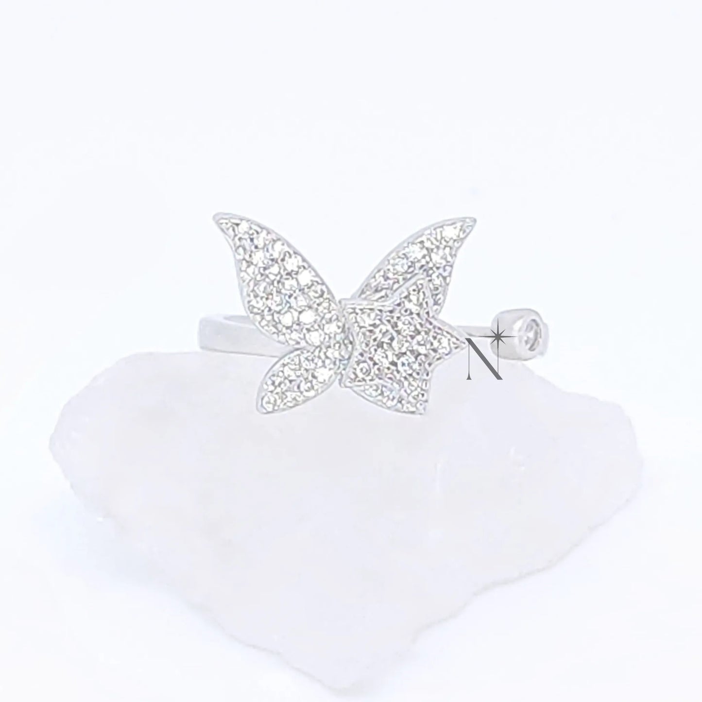 S925 BUTTERFLY RING