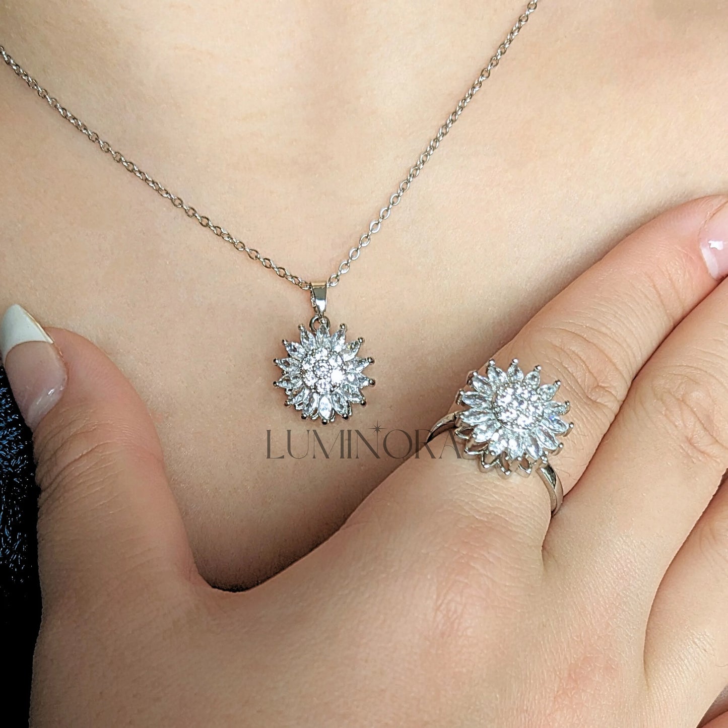 SUNFLOWER SET SILBER 