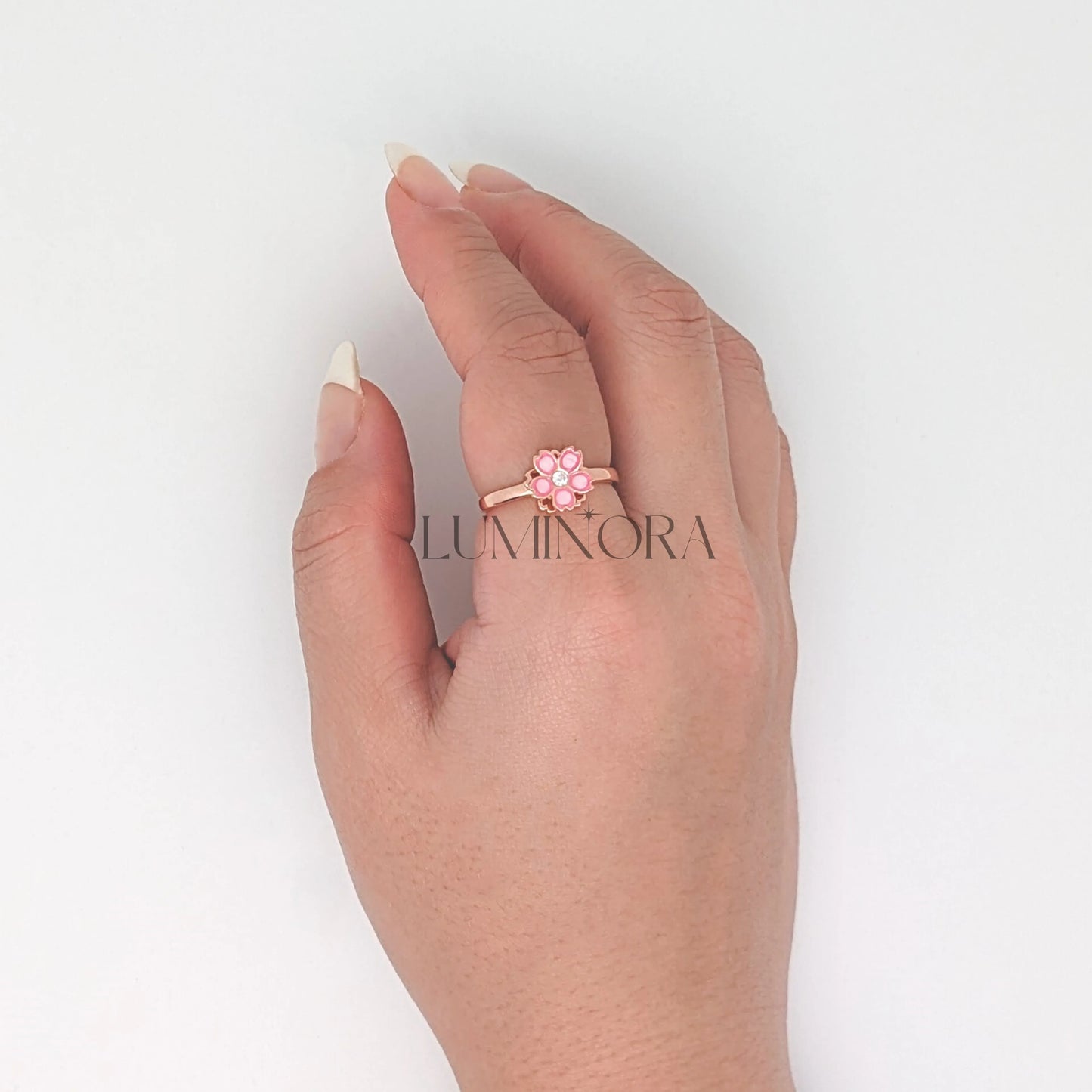 S925 CHERRY BLOSSOM RING