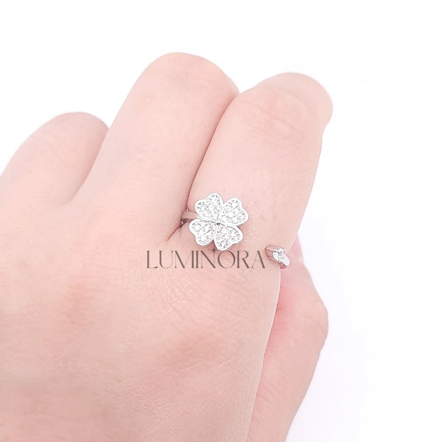 S925 CLOVER RING